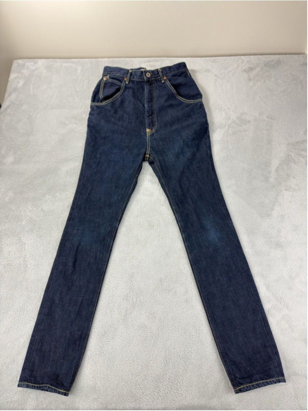 Kapital Men's Jeans Indigo Blue Skinny Sarouel Size 0 XS Zipper Fly Made Japan